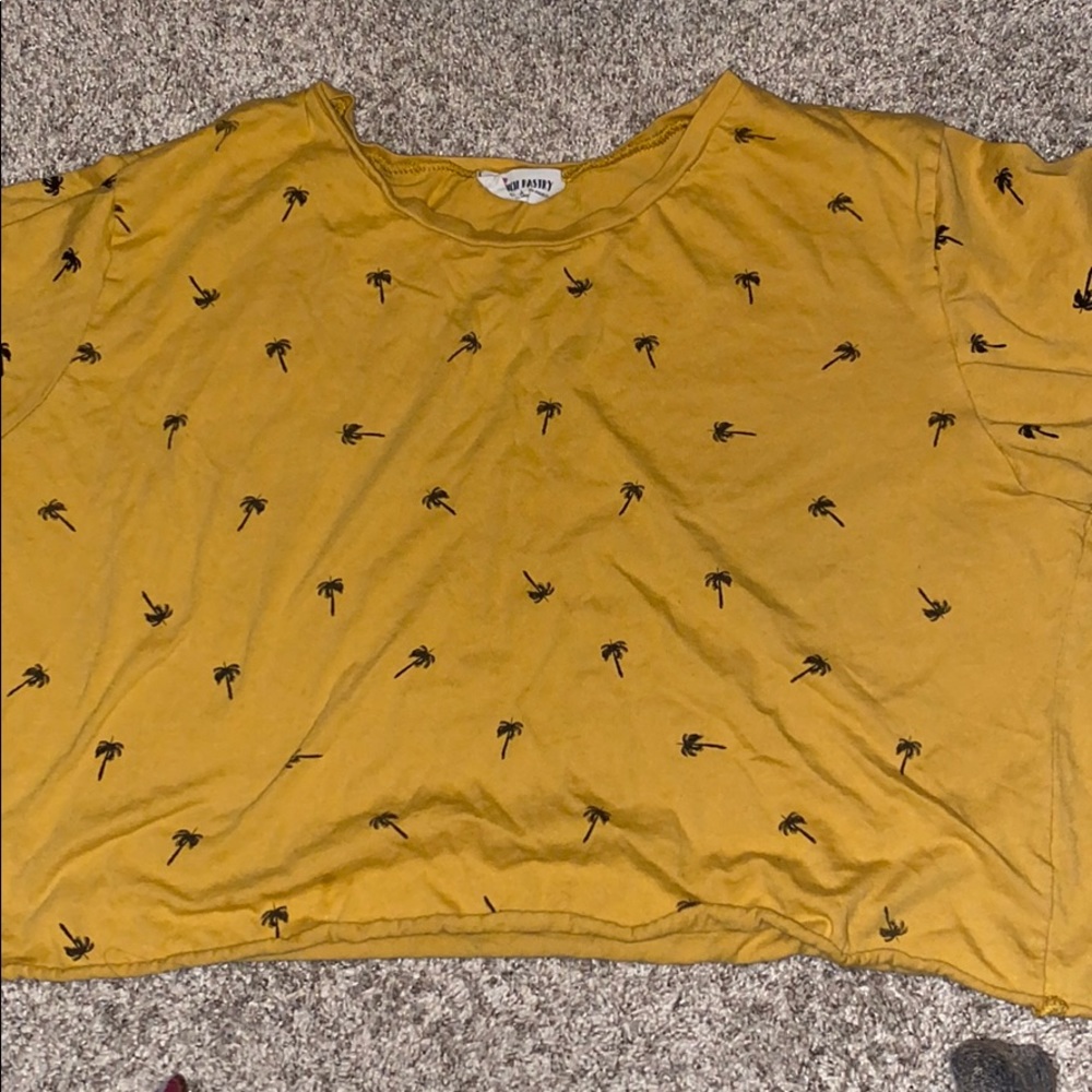 Yellow crop top